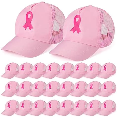 Mepase Pcs Breast Cancer Awareness Hats Bulk Pink Ribbon Baseball