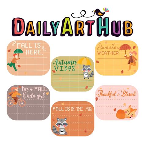 Fall Notes Clip Art Set – Daily Art Hub // Graphics, Alphabets & SVG