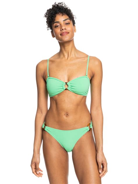 Color Jam Bandeau Two Piece Bikini Set For Women Roxy