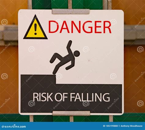 Risk Of Falling Objects Warning Sign Royalty Free Stock Image