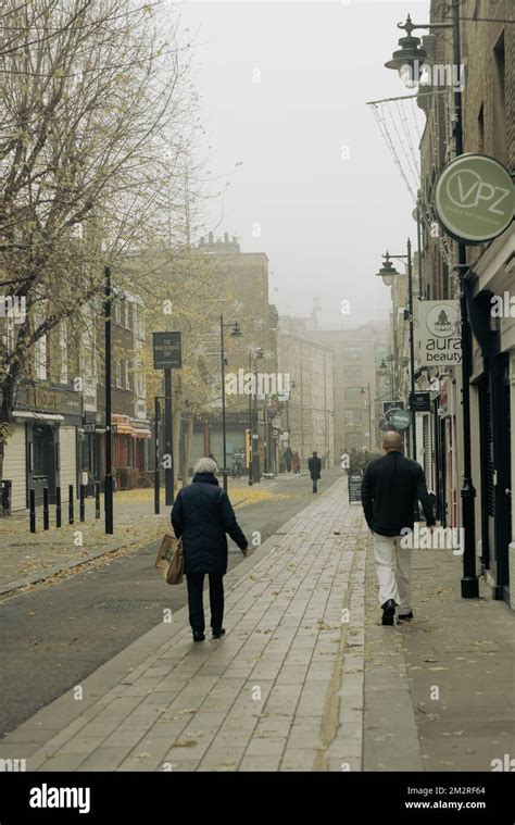 London In Winter Around The East End Islington Stock Photo Alamy