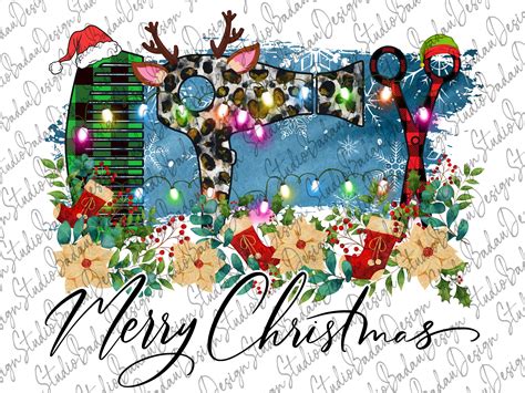 Merry Christmas Hairdresser Digital Download Sublimation | Etsy