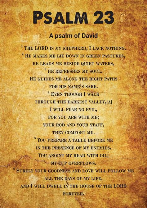 Printable Psalm 23