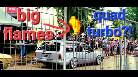 Summernats 36 QUAD TURBO VL Commodore Wagon Blowing HUGE Flames And