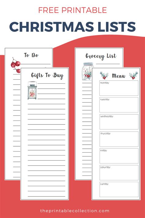 Stay Organized With These Christmas Lists For Planners Artofit