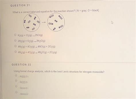 Solved Question 21 What Is A Correct Balanced Equation For