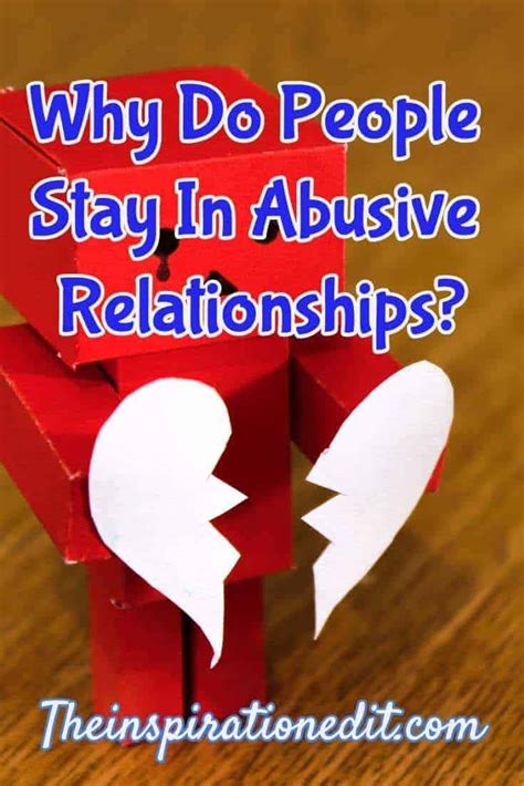 Why Do People Stay In Abusive Relationships · The Inspiration Edit