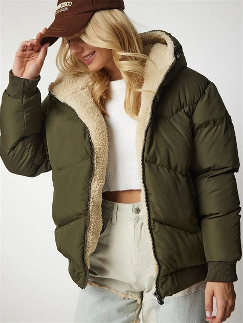 Куртка зимняя короткая женская Happiness VP00006 34 Khaki ...