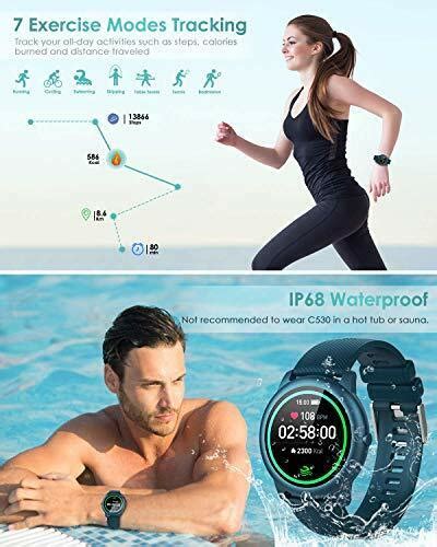 Elegiant Smart Watch Fitness Tracker With Heart Rate Monitor Ip