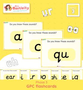 Phase 3 GPC Flashcard PowerPoint Mrs Mactivity