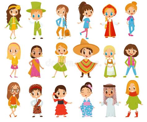 Children Different Countries Stock Illustrations 529 Children