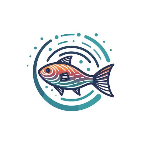 Logotipo Dos Peixes Vetor Premium