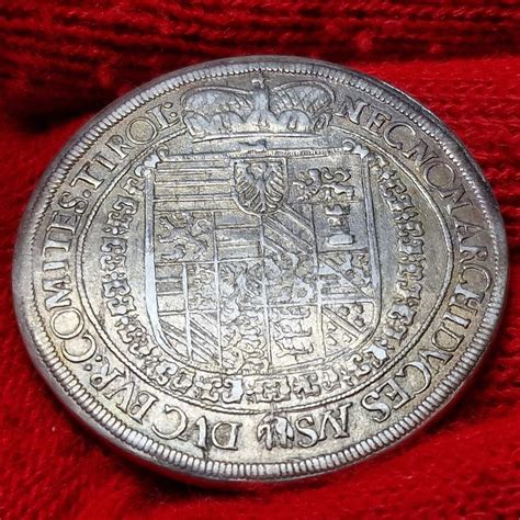 Österreich Haus Habsburg RDR Hall Tirol Taler 1621 Ferdinand II Roller