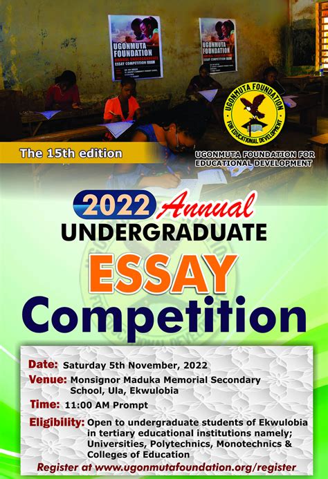 The 2022 Ugonmuta Foundation Essay Competition Ugonmuta Foundation