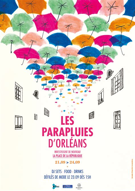 Le CIEL de PARAPLUIES des Vitrines dOrléans est installé depuis lundi