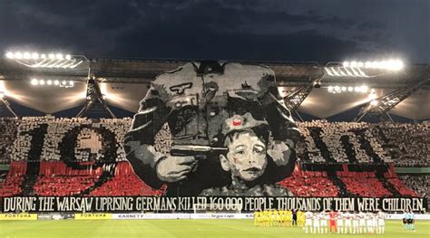 Legia Warsaw Whip Out Dramatic Tifo For Rd Anniversary Of