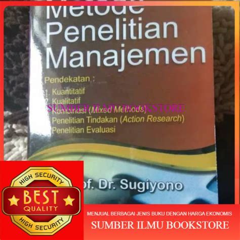 Jual Metode Penelitian Manajemen By Prof Dr Sugiyono Shopee Indonesia