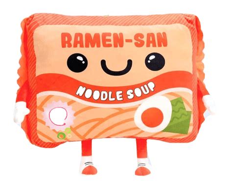 Ramen San Noodle Soup Ramen Noodles Plush Pillow 7x 9 Toy