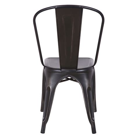 Idris Metal Dining Chair, Black | At Home