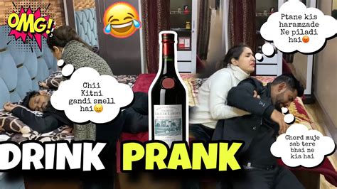 Drink Prank On Wife Prank Gone Wrong Indian Husband And Wife Pranks Mrandmrsgautam Youtube