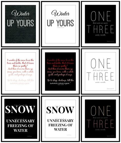 Winter Quotes Free Printable Wall Art | AllFreePaperCrafts.com