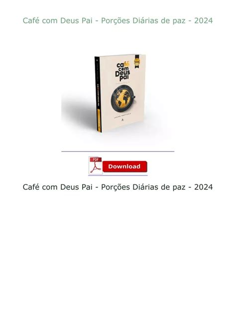 PPT Café Deus Pai Porções Diárias de paz 2024 PowerPoint