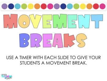 Movement Breaks By Crazy Teaching Love Tpt