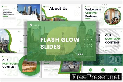 Flash Glow Powerpoint Presentation Template 34SH3FZ