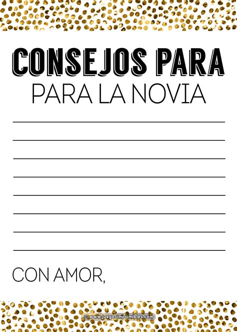 Consejos Para La Novia Actividad Para Despedida De Soltera Juegos