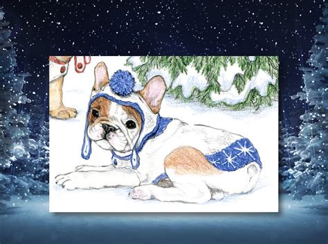 French Bulldog Christmas Cards, French Bulldog Holiday Cards, Toasty ...