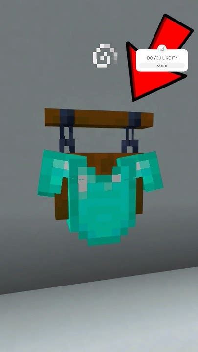 Minecraft Hanging Chestplate Build Minecraft Shorts Youtube