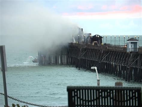 Photos Fire Erupts At Oceanside Pier