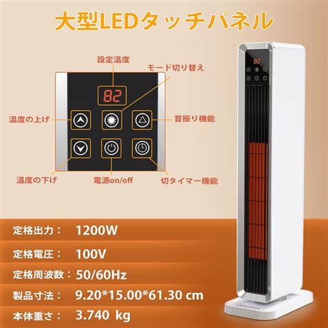 非公開Wクーポンで50 OFF送料無料 Amazon Air Choice セラミックヒーター 小型 速暖 1200W 8畳 高温低温