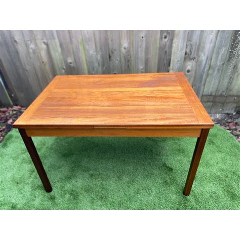 Mid 20th Century Mid Century Danish Modern Teak Extendable Dining Table