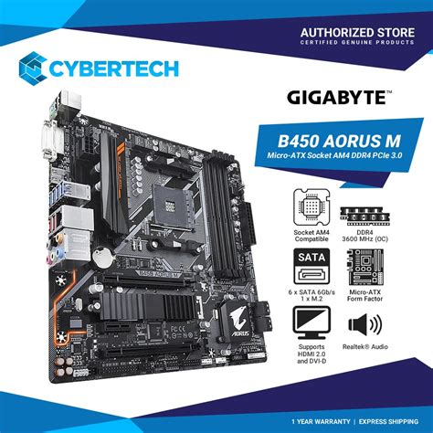 Gigabyte B450 Aorus M Motherboard Lazada Ph