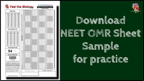 Download Neet 2022 Omr Sheet Sample Pdf For Practice Feel The Biology