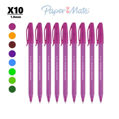 Caneta Esferográfica PAPERMATE Kilometrica 100 Colorz 1 0mm Kit 10