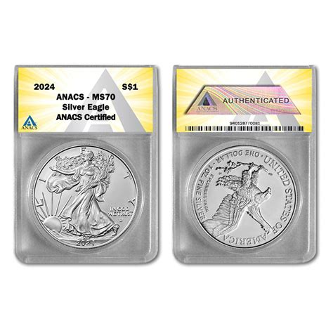 2024 Silver Eagle Ms70 Anacs Etti Zitella