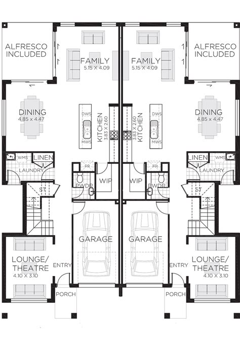 Verona Duplex Design Dual Occupancy Homes Rawson Homes Duplex Floor Plans Apartment Floor