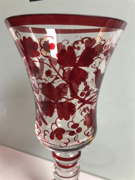 Large Egermann Bohemian Crystal Glass Goblet At 1stdibs Egermann Crystal Egermann Bohemian