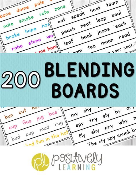 Blending Boards For Phonics Fluency Phonics Interventions Positive