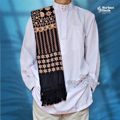 Jual Sorban Rida Kashmiri Surban Habib Serban Panjang Motif Batik