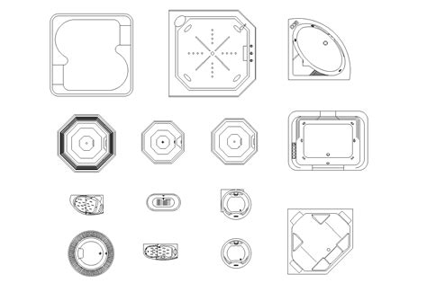 Jacuzzi Plan Detail Dwg Cadbull