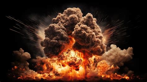 Premium AI Image | Explosion isolated on black background