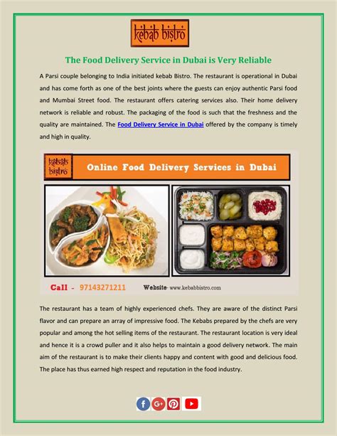 The Food Delivery Service in Dubai is Very Reliable by Kebab Bistro - Issuu