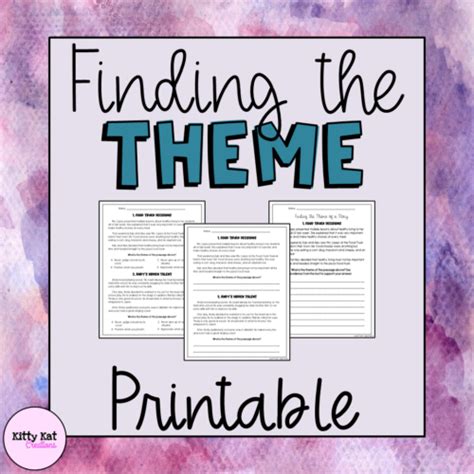 Finding the Theme of a Story Activities - Made By Teachers