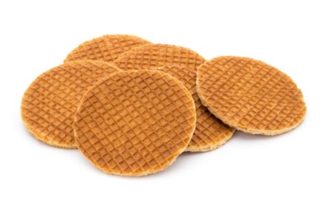 Stroopwafels Ou Gaufres Hollandaises Au Caramel Photo Premium