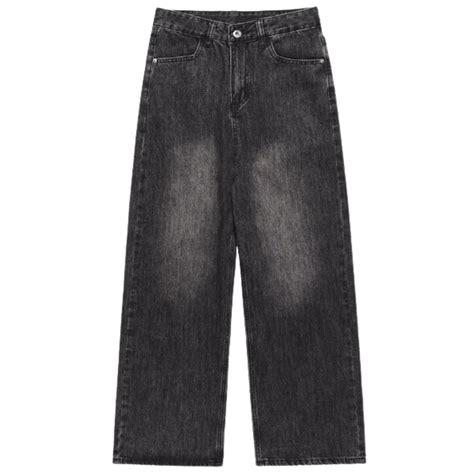 Washed Black Baggy Jeans