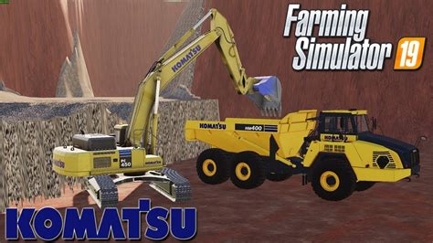 Komatsu Mining With Komatsu Pc450lc In 4kfarming Simulator 19 Mods