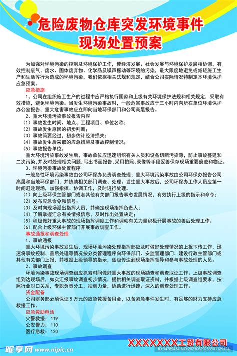 突发环境事件现场处置预案设计图展板模板广告设计设计图库昵图网